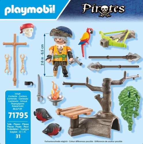 משחק פליימוביל פיראט עם קשת, חץ ודג לכוון אליהם לגילאי 4+
