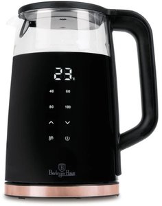 קומקום זכוכית חשמלי 1.7 ליטר Berlinger Haus Black Rose BH9477