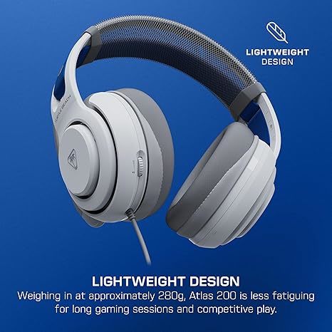 Turtle Beach Atlas 200 Wired Multiplatform Gaming Headset for PS5, PS4, PC | פלייסטיישן מורשה, דרייברים 50 מ