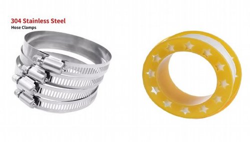סט 4 חבקי נירוסטה אל חלד + טפלון חזק ועמיד למים PACIFIX