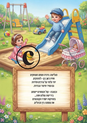 כריכה למחברת קשר/ דגם פעוטות מגלשה