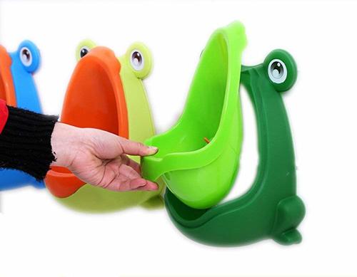 משתנון גמילה בצורת צפרדע עם שבשבת עידוד (מגוון צבעים)