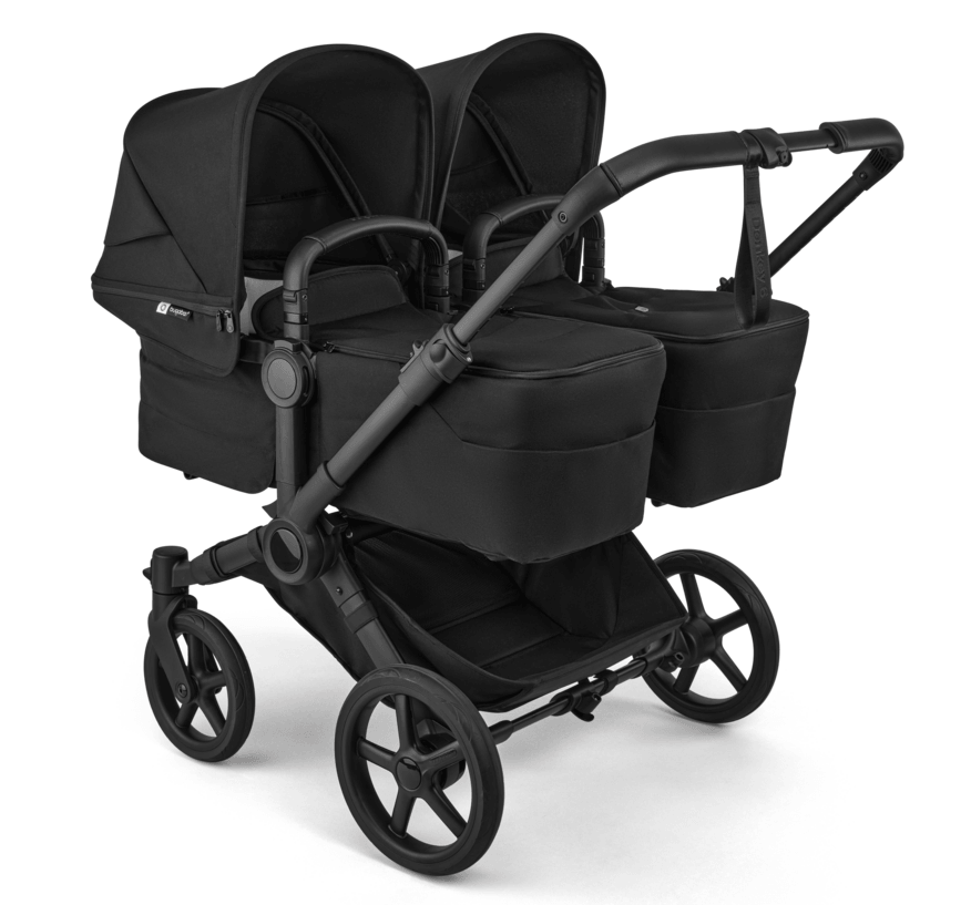 עגלת תאומים משולבת דונקי 6 טווין לתאומים - Bugaboo Donkey 6 twin - שילדה שחורה צבע שחור
