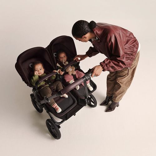 עגלת תאומים משולבת דונקי 6 טווין לתאומים - Bugaboo Donkey 6 twin - שילדה שחורה צבע שחור