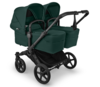עגלת תאומים משולבת דונקי 6 טווין לתאומים - Bugaboo Donkey 6 twin - שילדה שחורה ירוק טבע