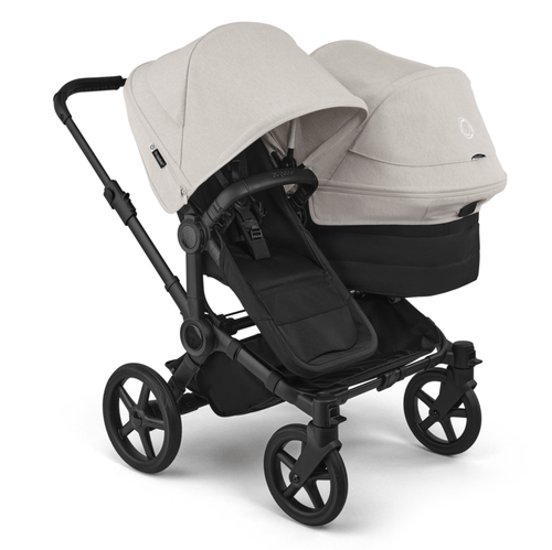 עגלת תאומים משולבת דונקי 6 טווין לתאומים - Bugaboo Donkey 6 twin - שילדה שחורה גגון חול מדבר