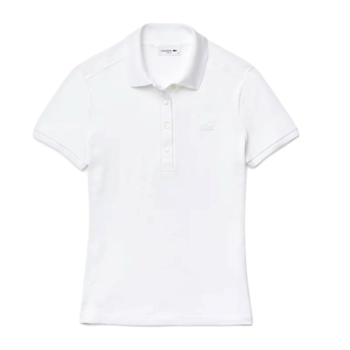חולצה LACOSTE מידות XS-XL לנשים בגוון לבן קלאסי