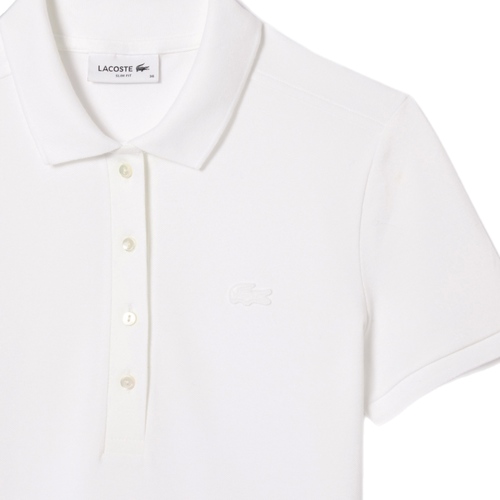 חולצה LACOSTE מידות XS-XL לנשים בגוון לבן קלאסי