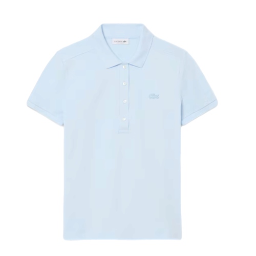 חולצה LACOSTE מידות XS-XL לנשים בגוון תכלת בהיר