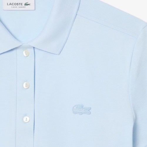 חולצה LACOSTE מידות XS-XL לנשים בגוון תכלת בהיר