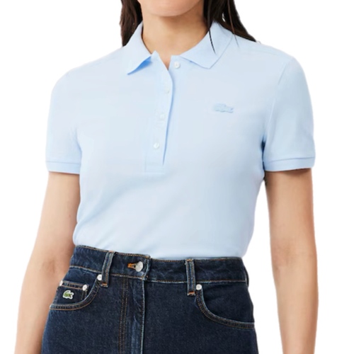 חולצה LACOSTE מידות XS-XL לנשים בגוון תכלת בהיר