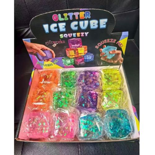 סקווישי נידו קוביית קרח גדולה - Glitter Ice Cube Squeezy