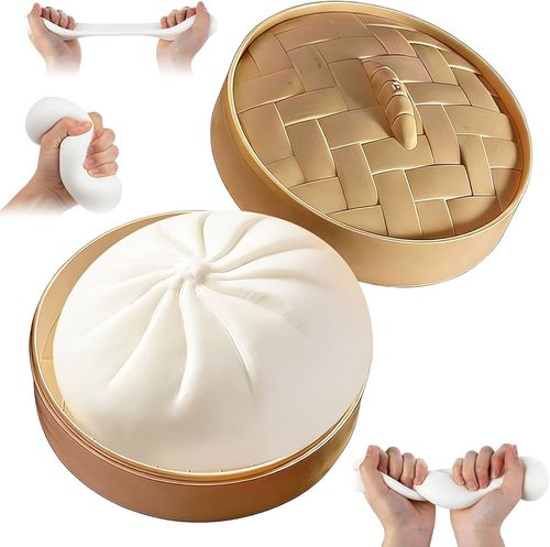 סקווישי דונאטס דאמפלינג לבן לוחצים ונהנים -  Dumpling Squishy