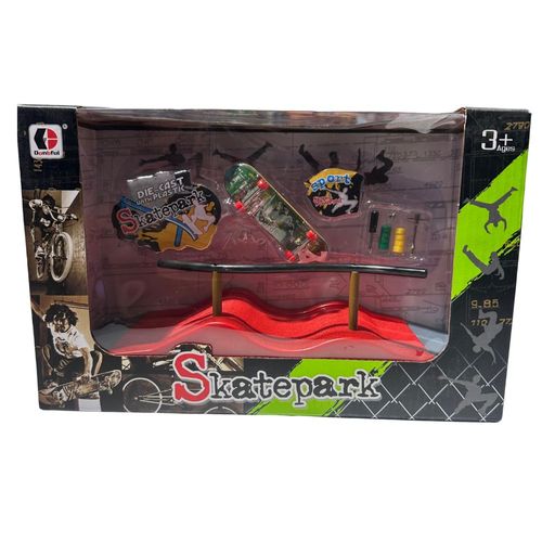 סקייטפארק - מיני סקייטבורד עם רמפה ומעקה - SKATEPARK D2281024