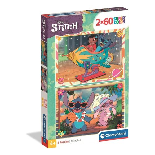 קלמנטוני - זוג פאזלים מיני לילו וסטיץ' 2025 2X60 חלקים - 24822 Clementoni