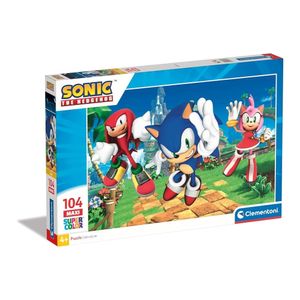קלמנטוני - פאזל 104 חלקים מקסי סוניק - Clementoni Maxi Puzzle Sonic 25764