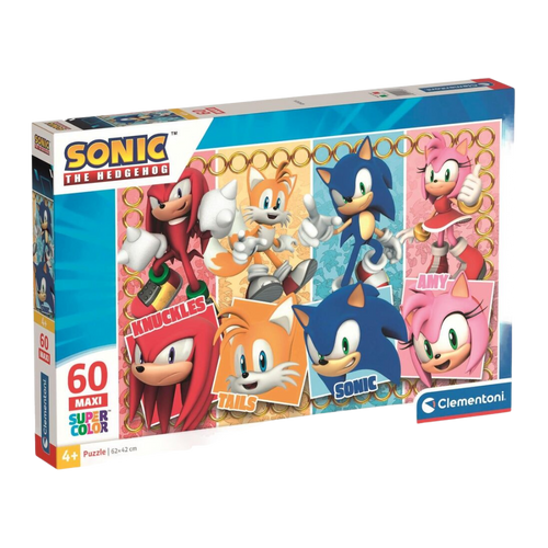 קלמנטוני - פאזל 60 חלקים מקסי סוניק - Clementoni Maxi Puzzle  SONIC