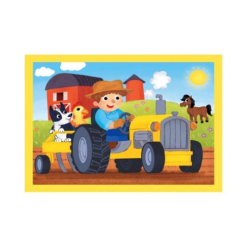 קלמנטוני -  פאזל 4 ב-1 נוזלי עסוקה בעבודה - Clementoni Super