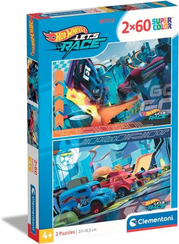 קלמנטוני - זוג פאזלים 2X60 חלקים  - HOT WHEELS Clementoni
