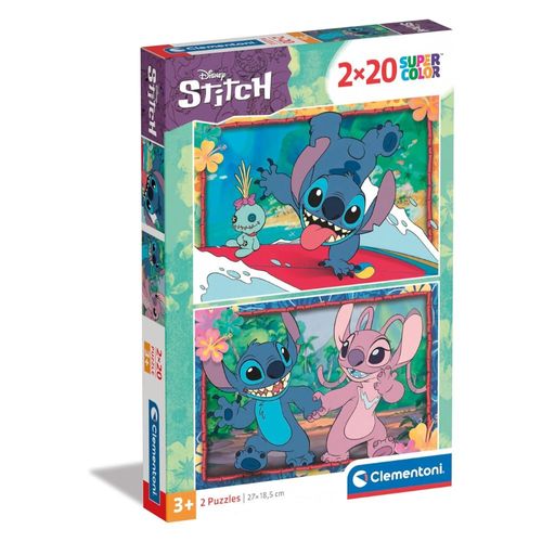 קלמנטוני - זוג פאזלים 2x20 חלקים לילו וסטיץ - Clementoni Puzzle 24809