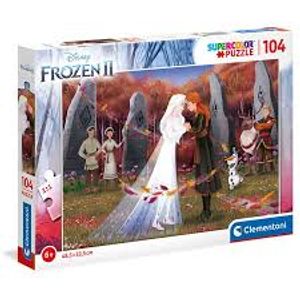 קלמנטוני -  פאזל 104 חלקים  דיסני  פרוזן 2 - Clementoni Super Color Frozen
