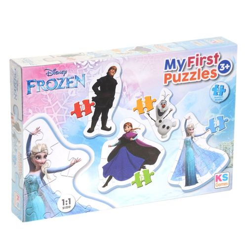 פאזל פרוזן 2 - 4 פאזלים דיסני אלזה ואנה  בקופסה