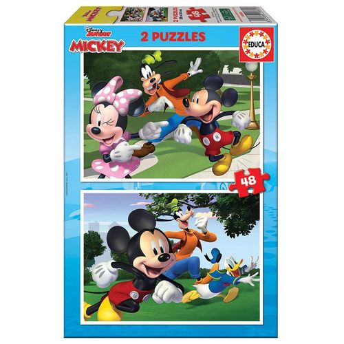 קלמנטוני - פאזל  מיקי מאוס וחברים  2x48 חלקים - Clementoni Mickey & Friends