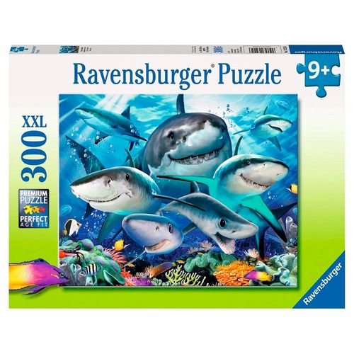 רבנסבורגר - פאזל 300 חלקים כרישים מחייכים - Ravensburger