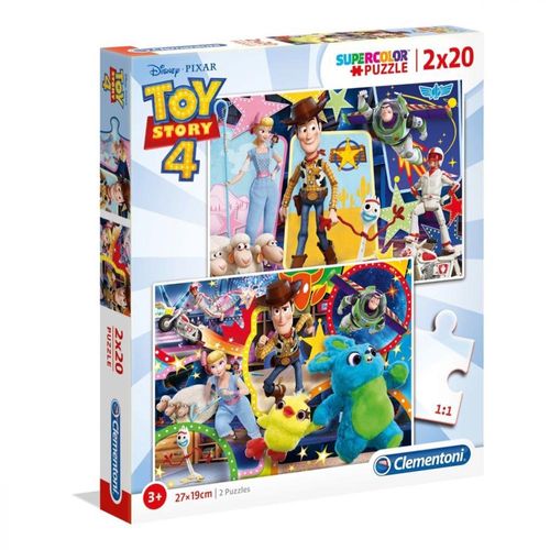 קלמנטוני - 2 פאזלים 2x20 חלקים צעצוע של סיפור - Clementoni PUZZLE TOYSTORY 4
