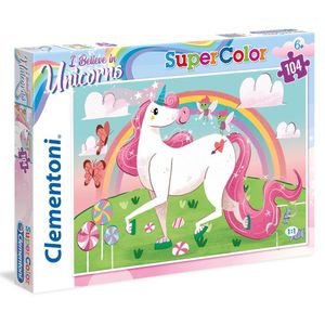 קלמנטוני - פאזל חד קרן - 104 חלקים - Clementoni  Puzzle  I Believe In Unicorns