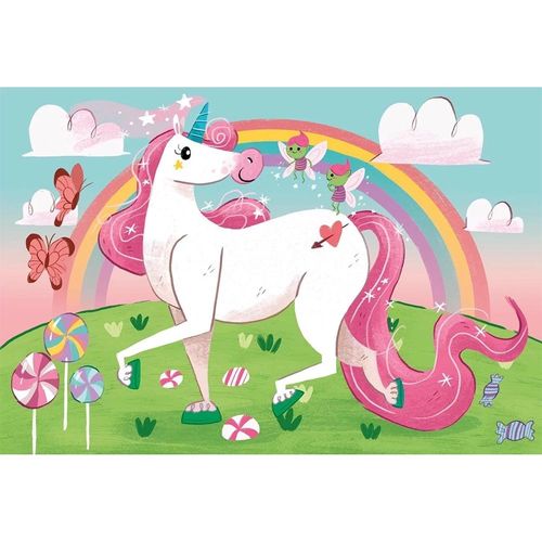 קלמנטוני - פאזל חד קרן - 104 חלקים - Clementoni  Puzzle  I Believe In Unicorns