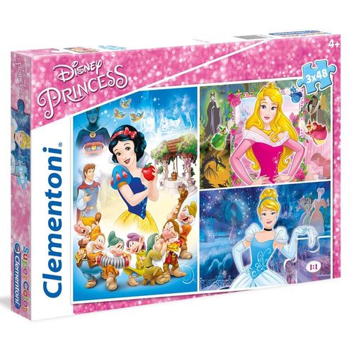 קלמנטוני - פאזל נסיכות 3X48 חלקים - Clementoni Puzzle  Princess