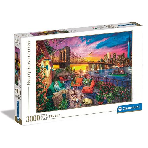 קלמנטוני - פאזל 3000 שקיעה ממרפסת במנהטן - Clementoni Puzzle Manhattan 33552