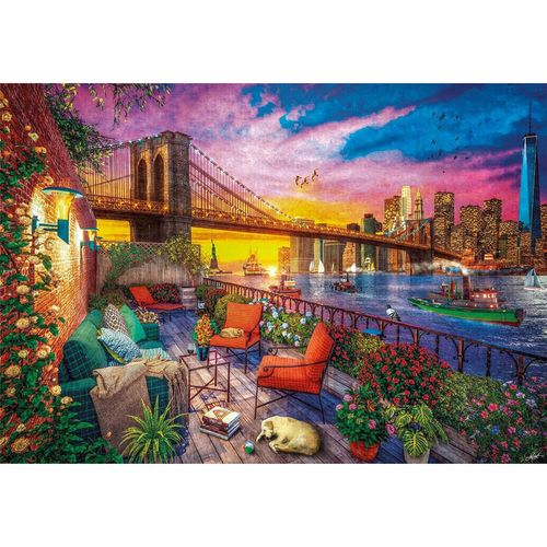 קלמנטוני - פאזל 3000 שקיעה ממרפסת במנהטן - Clementoni Puzzle Manhattan 33552