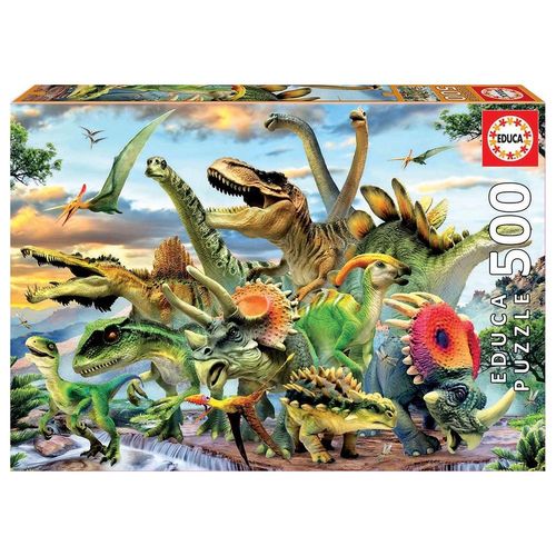 אדוקה - פאזל 500 חלקים  אי הדינוזאורים - 17961 EDUCA