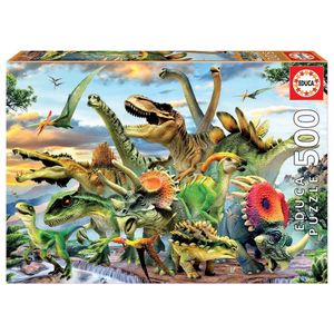 אדוקה - פאזל 500 חלקים  אי הדינוזאורים - 17961 EDUCA