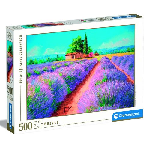קלמנטוני - פאזל 500 חלקים פרחי הלבנדר - Clementoni Puzzle  Lavender