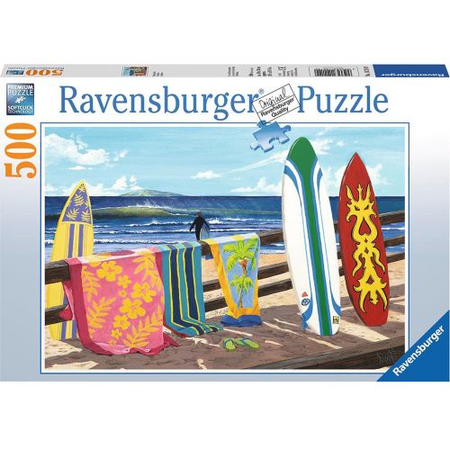 רבנסבורגר - פאזל 500 חלקים גלשנים בחוף - RAVENSBURGER 142149