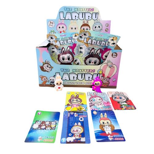 שקיות הפתעה - לבובו את המפלצות דמות + 3 קלפים -  LABUBU 9921-1