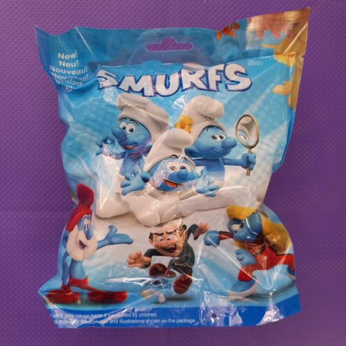שקיות הפתעה - דמות דרדסים גדולה + 3 קלפים - SMURFS
