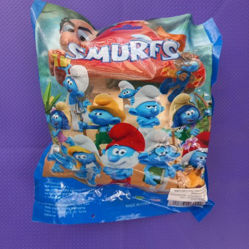 שקיות הפתעה - דמות דרדסים גדולה + 3 קלפים - SMURFS