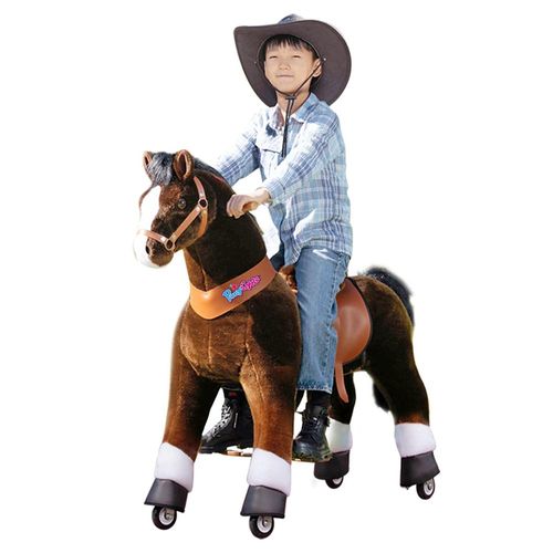סוס רכיבה פוניסייקל חום כהה לגילאי 7-12 ponycycle דגם UX521