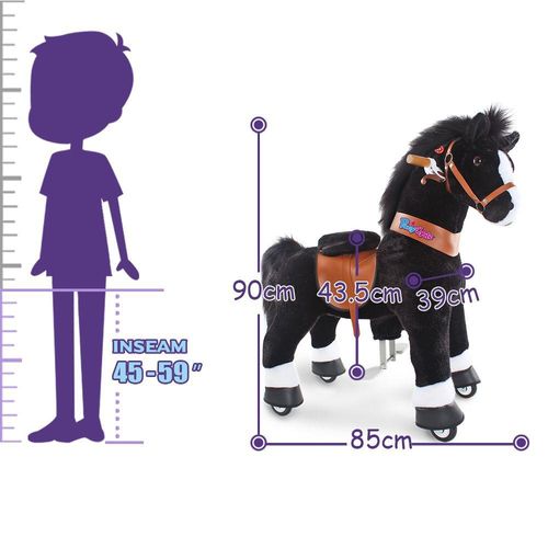 סוס רכיבה פוני סייקל לגילאי 4-8 דגם UX426 שחור ponycycle