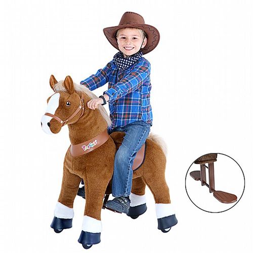 סוס רכיבה פוני סייקל לגילאי 4-8 דגם UX424 חום בהיר ponycycle