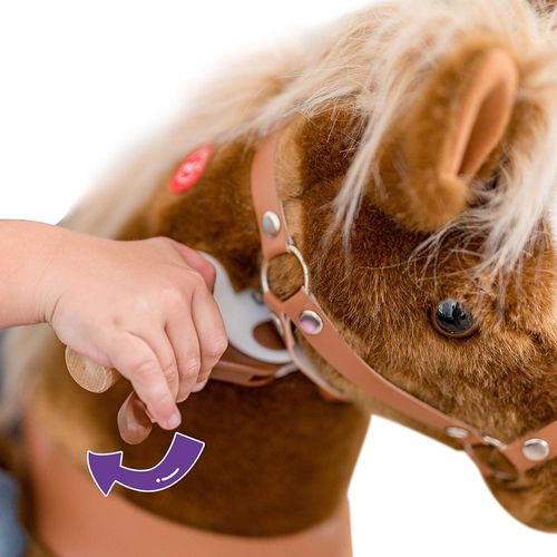סוס רכיבה פוני סייקל לגילאי 4-8 דגם UX424 חום בהיר ponycycle