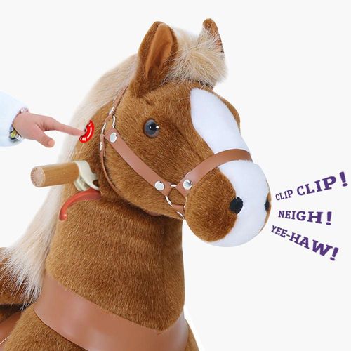 סוס רכיבה פוני סייקל לגילאי 4-8 דגם UX424 חום בהיר ponycycle