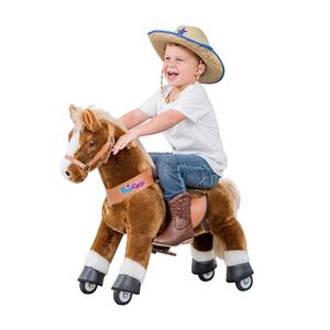 סוס רכיבה פוני סייקל UX324 חום בהיר PONYCYCLE לגילאי 3-5