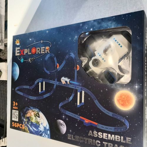 רכבות חלל מטורפות עם אורות ועשן  56 חלקים - EXPLORER ASSEMBLE  ELECTRIC TRACK