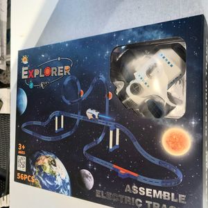רכבות חלל מטורפות עם אורות ועשן  56 חלקים - EXPLORER ASSEMBLE  ELECTRIC TRACK
