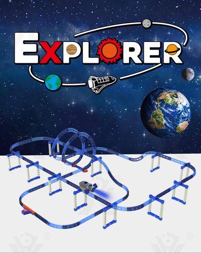 רכבות חלל מטורפות עם אורות ועשן - EXPLORER ASSEMBLE  ELECTRIC TRACK